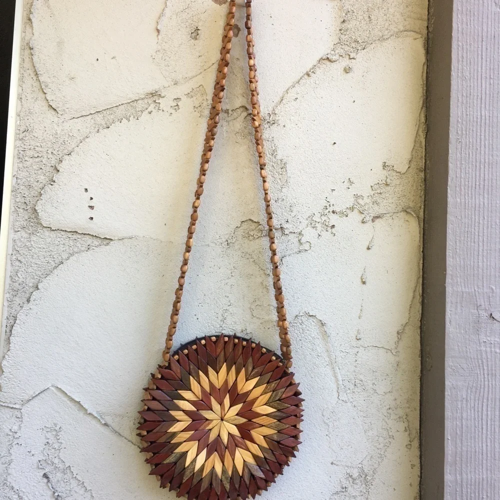 Round Handcrafted Crossbody Bag